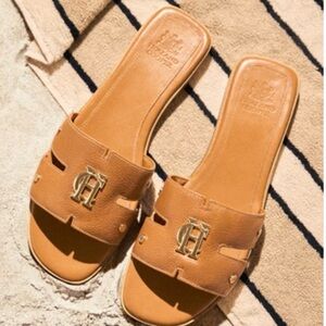 Monogram Slides
Tan Leather
